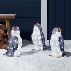 3 pcs Light-Up Penguin Decorations