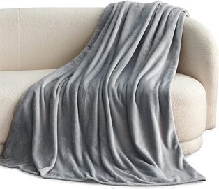 Lightweight Fleece Blanket - Grey 50x60