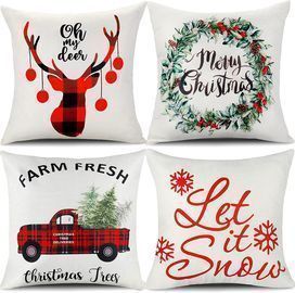 4 Pack Square Farmhouse Pillowcases