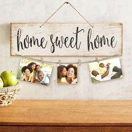 Wooden Hanging Photo Display Sign