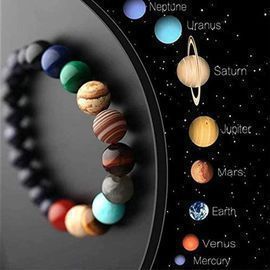 Eight Planet Themed Stone Bracelet