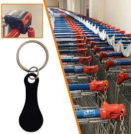 2Pcs Metal Aluminum Alloy Cart Key Rings