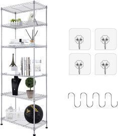 6-Tier Wire Shelving Unit