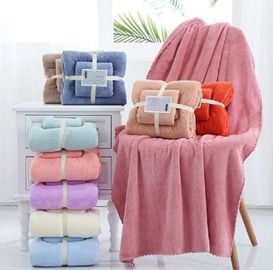 Two Piece Coral Fleece Bath Towels