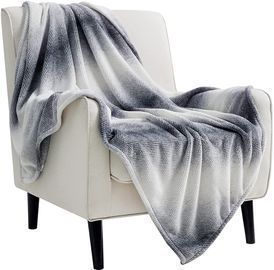 Bedsure Gradient Fleece Throw Blankets - Grey