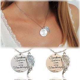 Diamond-Encrusted Angel Wing Love Necklace
