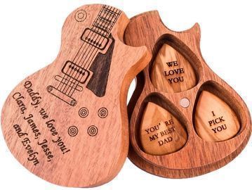 Personalized Guitar Picks and Holder