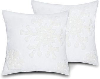 Snowflake Pillow Covers - 18x18 Inches
