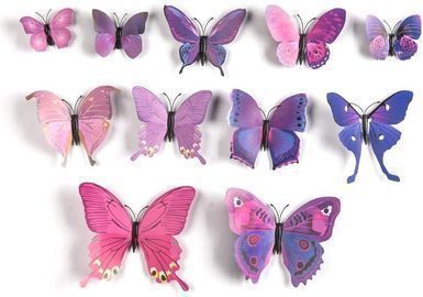 12 PCS Three-Dimensional Butterfly Stickers