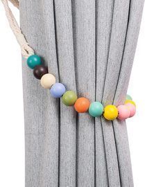 2 Pieces Wood Bead Curtain Tieback