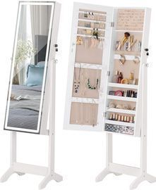 LUXFURNI LED Light Jewelry Cabinet