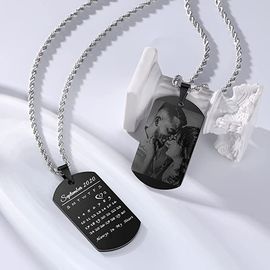 Personalized Engraved Dog Tog Necklace