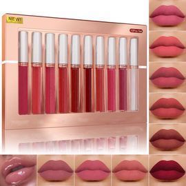 10 Pcs Waterproof Matte Lip Set