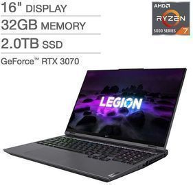 Lenovo LEGION 5 Pro 16 Gaming Laptop, AMD Ryzen 7, 32GB Memory, 2TB SSD, Windows 11