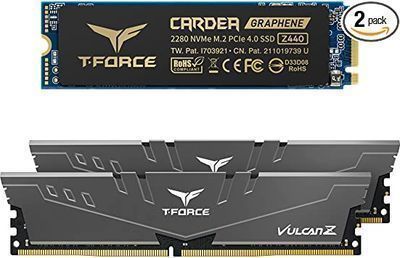 1 set of DDR4 dual-channel desktop memory and 1 pcs of M.2 NVMe PCIe Gen4 SSD
