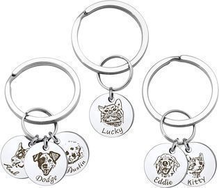 Personalized Pet Portrait Keychains