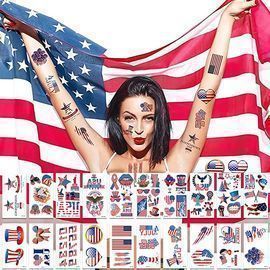 20 Sheet 4th of July Temporary Tattoos