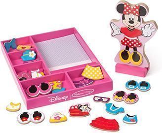 Melissa & Doug Disney Minnie Mouse Magnetic Dress-Up Wooden Doll Pretend Play Set