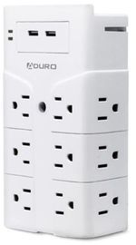 Aduro Surge Wall Tower Charging Station W/ 12 Outlets & Dual USB Ports