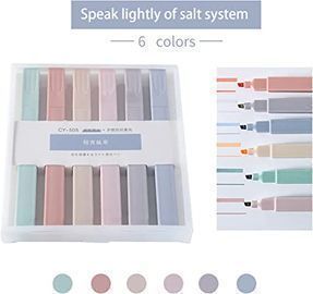 6 Pcs Morandi Color Marker Pens Set