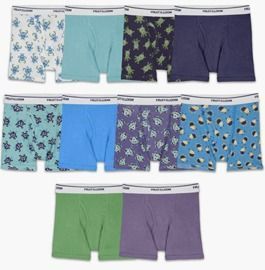 Fruit of the Loom 10pk Boys' Tag Free Cotton Boxer Briefs