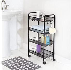 4-Tier Metal Rolling Cart