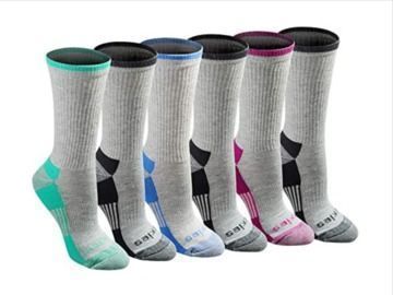 Dickies Women's Dritech Advanced Moisture Wicking Crew Socks - 6 Pair