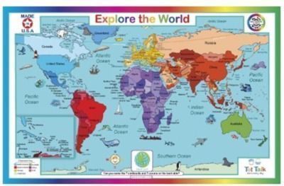 Tot Talk Explore The World Placemat