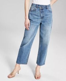Women's Cotton Crisscross Cropped Jeans