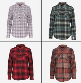 Canada Weather Gear Women's Vintage Plaid Double Pocket Shirt
