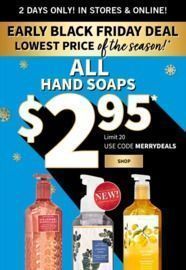 Bath and Body Works - All Hand Soaps $2.95