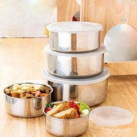 5 Pcs Stainless Steel Container with Lids