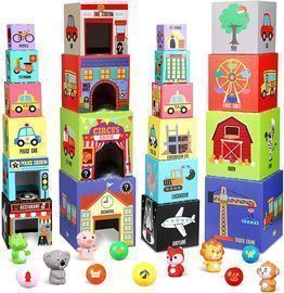 10 Piece of Story- Telling Animal Stacking & Building Blocks Set