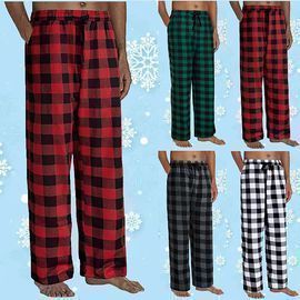 Christmas Plaid Print Pajama Pants