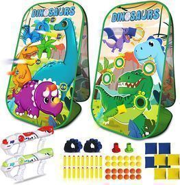 2 in 1 Dinosaur Shooting Target & Bean Bag Toss Game