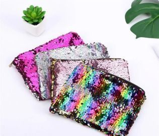 Cute Glitter Reversible Sequin Pen Pouch