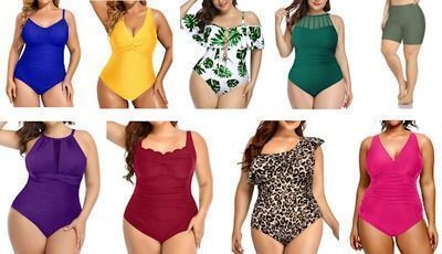 Variety of Plus Size Swim Wear
