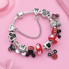 Minnie Mouse Charm Adjustable Bracelets