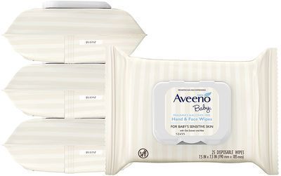 Aveeno Baby 4pk Fragrance-Free Hand & Face Wipes