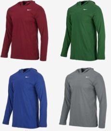 Nike Men's Dri-FIT Long Sleeve Hoodie Tee (Various Colors)