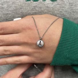 Dainty Rounded Initial Necklaces