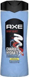 AXE Body Wash Charge and Hydrate Sports Blast Energizing Citrus Scent Men's Body Wash, 16oz