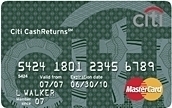 Citi - Citi CashReturns® Card - 0% APR Balance Transfers up to 18 Months, 5% Cash Back at Over 400 Retailers