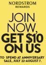 Nordstrom - $10 Promo Certificate w/ Rewards Sign Up