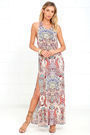 Mosaic Masterpiece Cream Print Maxi Dress