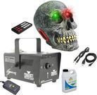 Halloween Decor Fog Machine + Battery Powered Skull Speaker