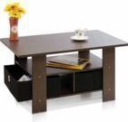 Petite Coffee Table with Foldable Bin Drawer