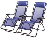 Set of 2 Zero Gravity Lounge Patio Chairs