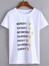 Women's Emoji Print T-Shirt