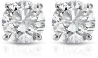 1ct Diamond Studs In 14K White Gold